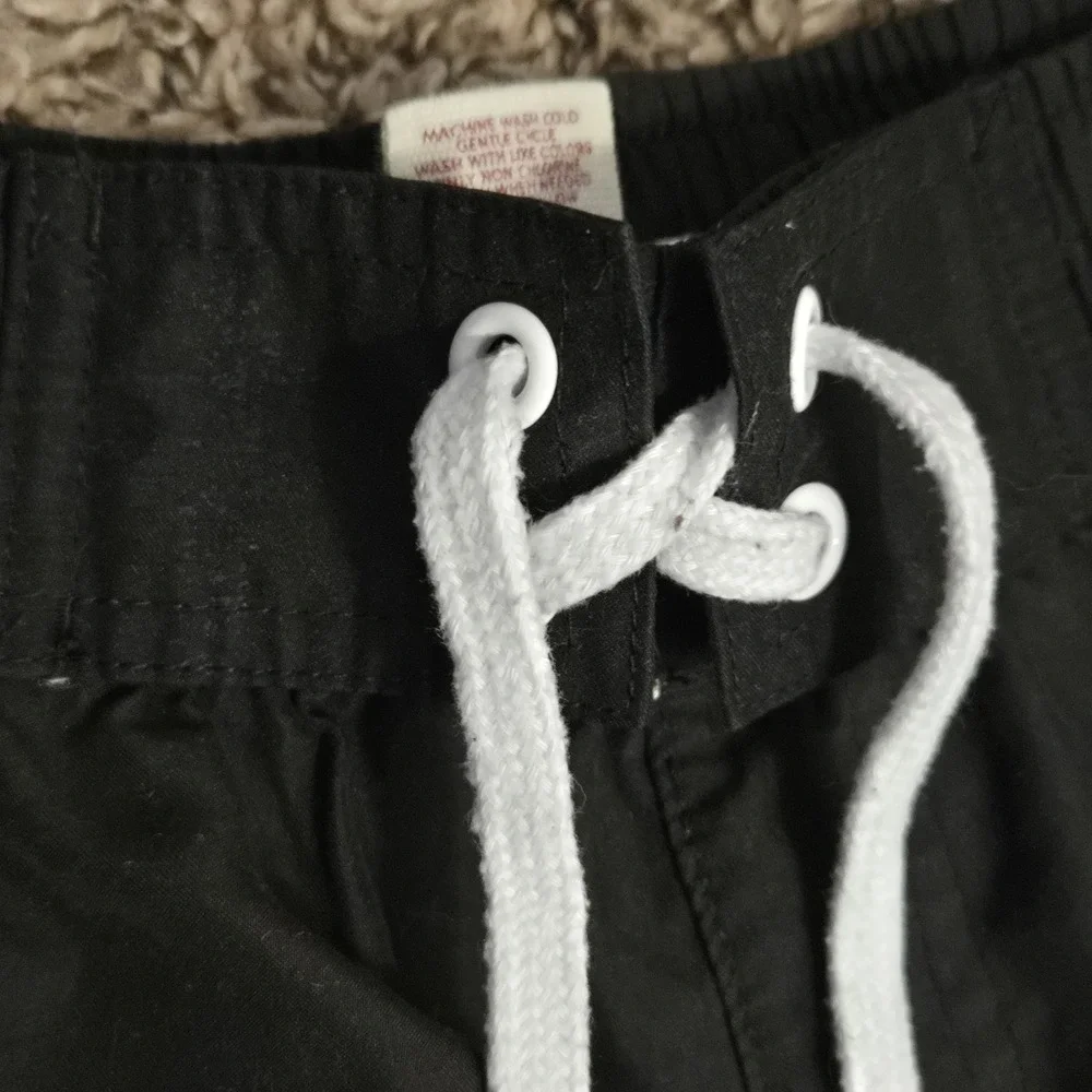 OP Ocean Pacific Girls Board Shorts Black White Polka Dot Swim Size M 7-9